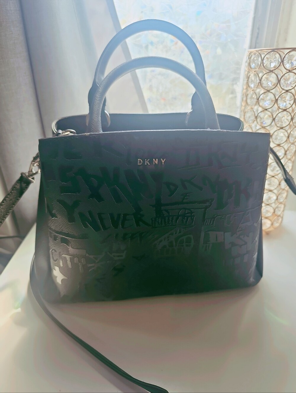 DKNY Black Logo-Print Tote